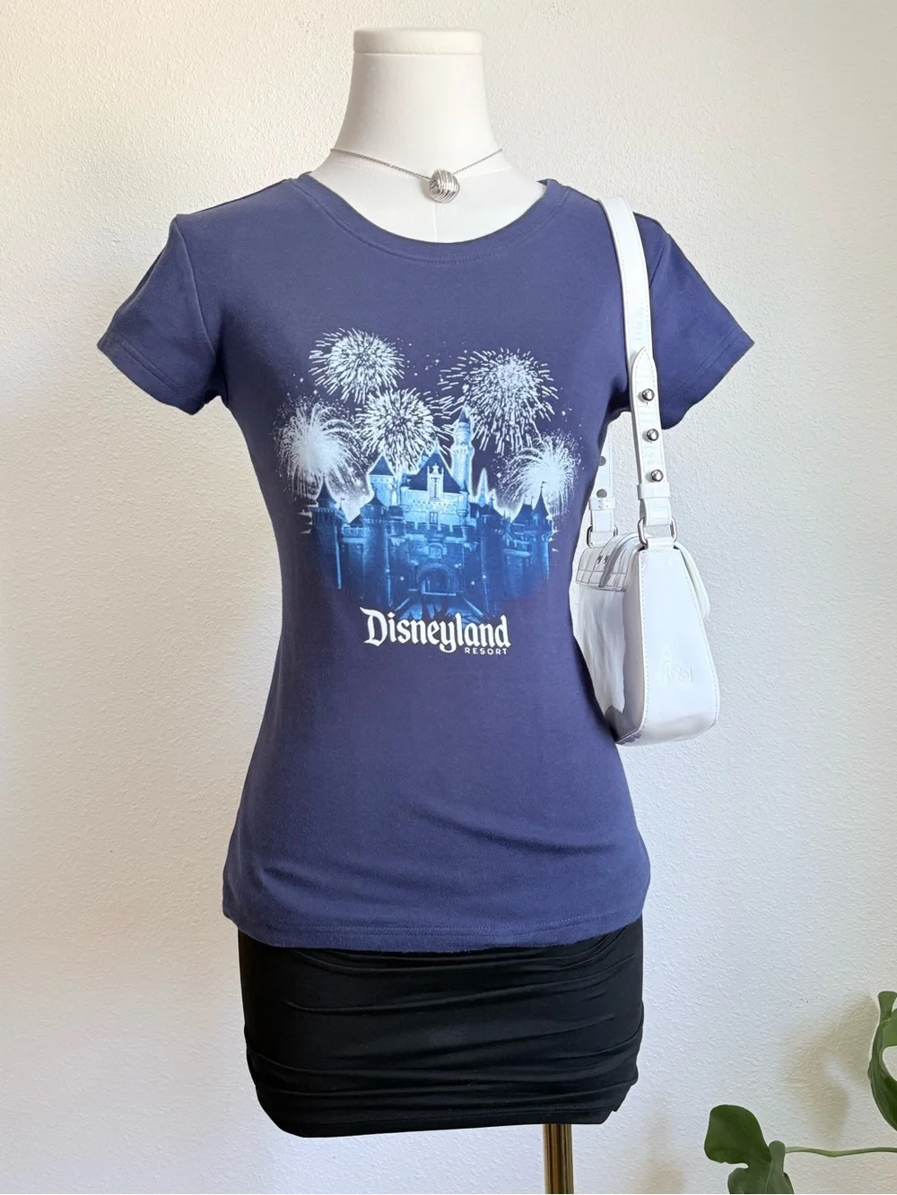 Disney Slim Fit Graphic Baby Tee Americana Y2K Style Kidcore